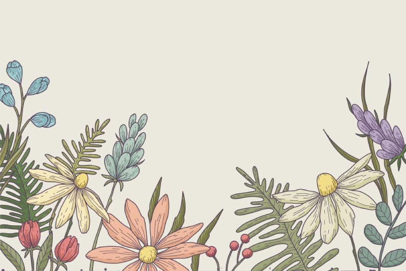 Botanical Elegance Wallpaper Mural pattern detail
