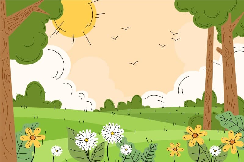Sun-Kissed Flower Cascade Wallpaper Mural pattern detail