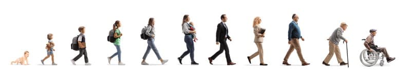 Phases of Human Life Wallpaper Mural pattern detail