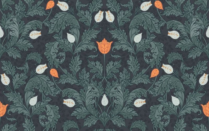 Bloomsbury Charm Wallpaper Mural pattern detail