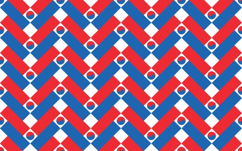 Korean Flag Pattern Wallpaper Mural pattern detail
