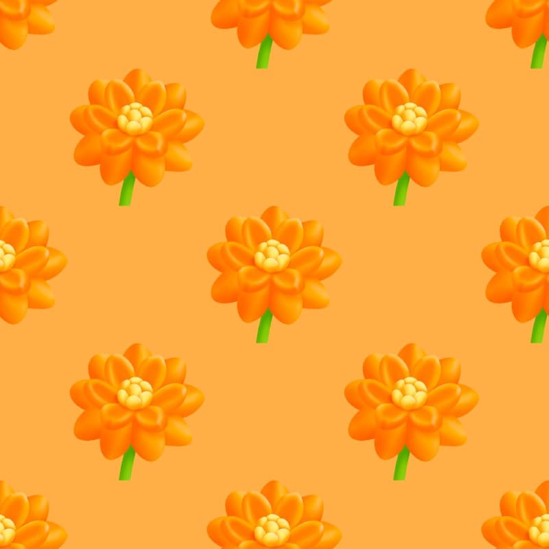 Eternal Ember Bloom Wallpaper Mural pattern detail