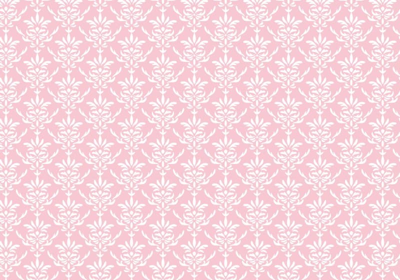 Ballet Pink Flourish Damask Wallpaper pattern detail