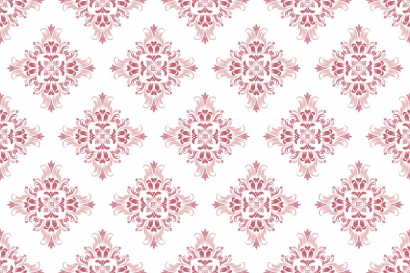 Blossom Whimsy Damask Wallpaper Mural pattern detail