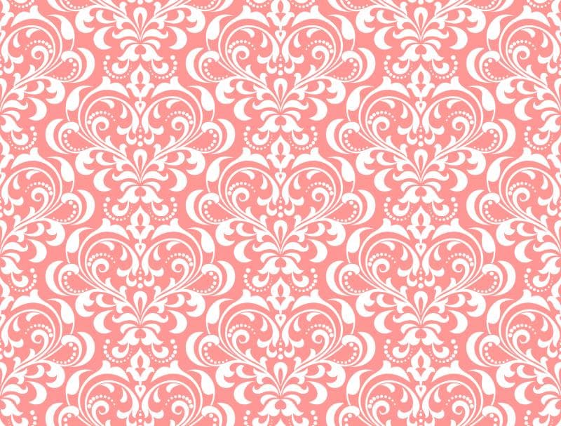 Byzantine Bloom Pink Baroque Wallpaper Mural pattern detail
