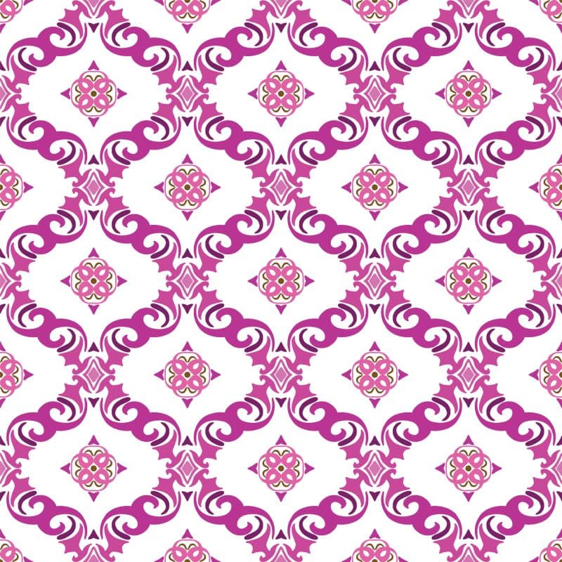 Silken Blush Baroque Wallpaper Mural pattern detail