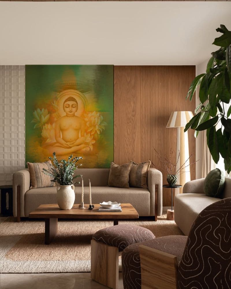 Mahavir, Light of Liberation Wallpaper Mural shown in a room