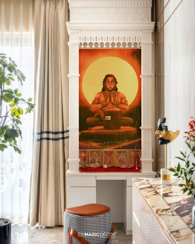 Rudra Avatar, Ram Bhakt Hanuman Wallpaper Mural shown in a room