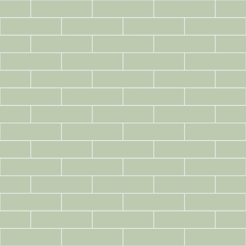 Sage Green Bricks Wallpaper Mural pattern detail