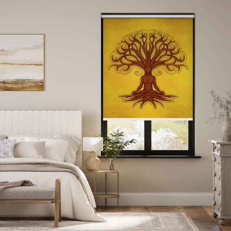 Meditative Tree Roller Blinds pattern detail