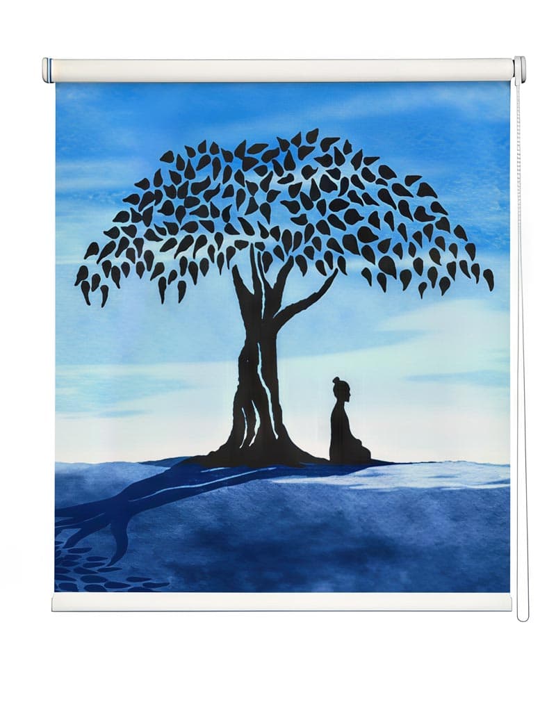 Peaceful Landscape Roller Blinds shown in a room