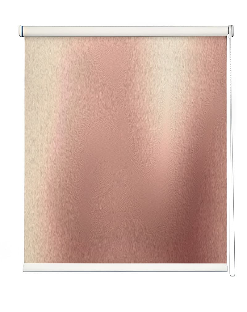 Shimmering Rose Gold Roller Blinds shown in a room