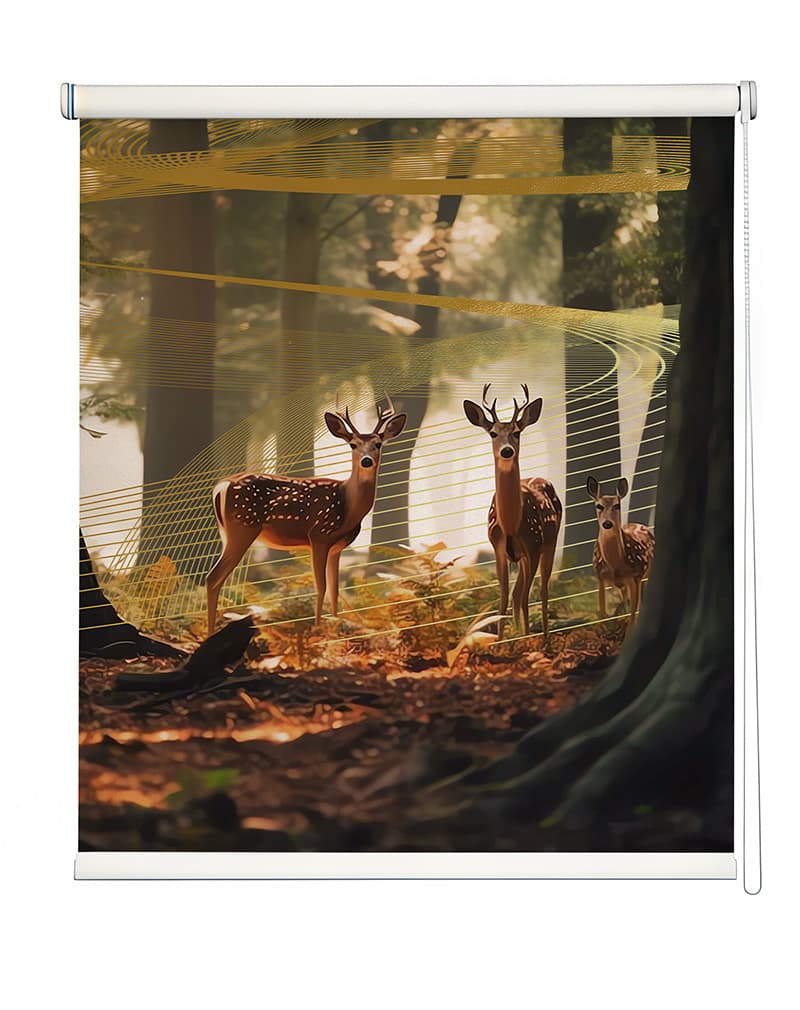 Kasturi Mriga Roller Blinds shown in a room