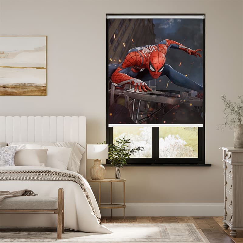 Amazing Spiderman Roller Blinds pattern detail