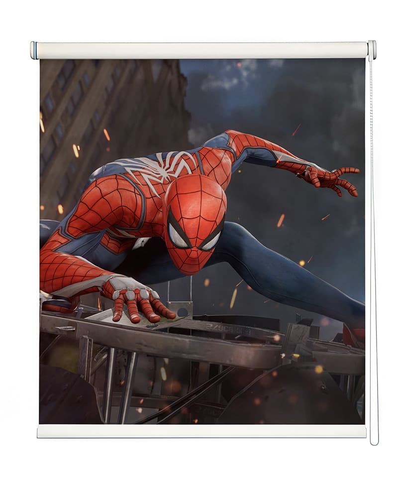 Amazing Spiderman Roller Blinds shown in a room