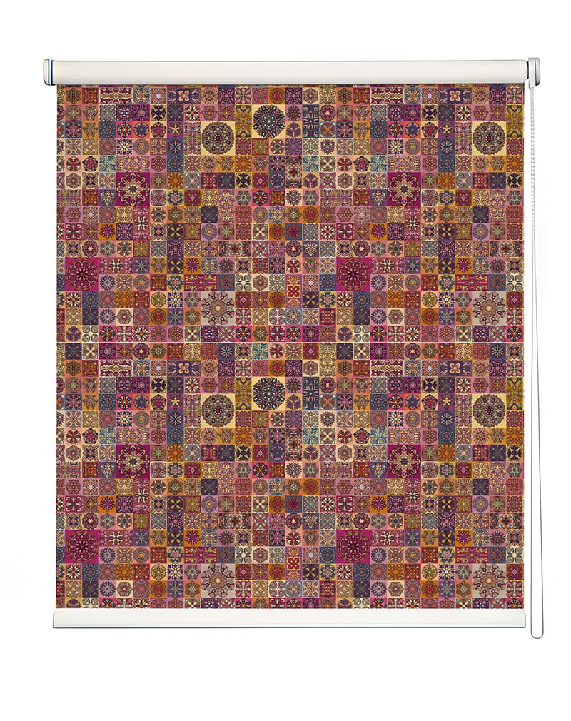 Moroccan Design Roller Blinds shown in a room