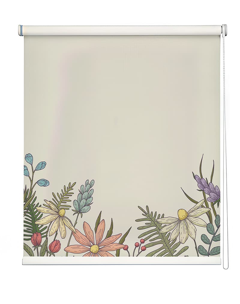 Botanical Charm Roller Blinds shown in a room