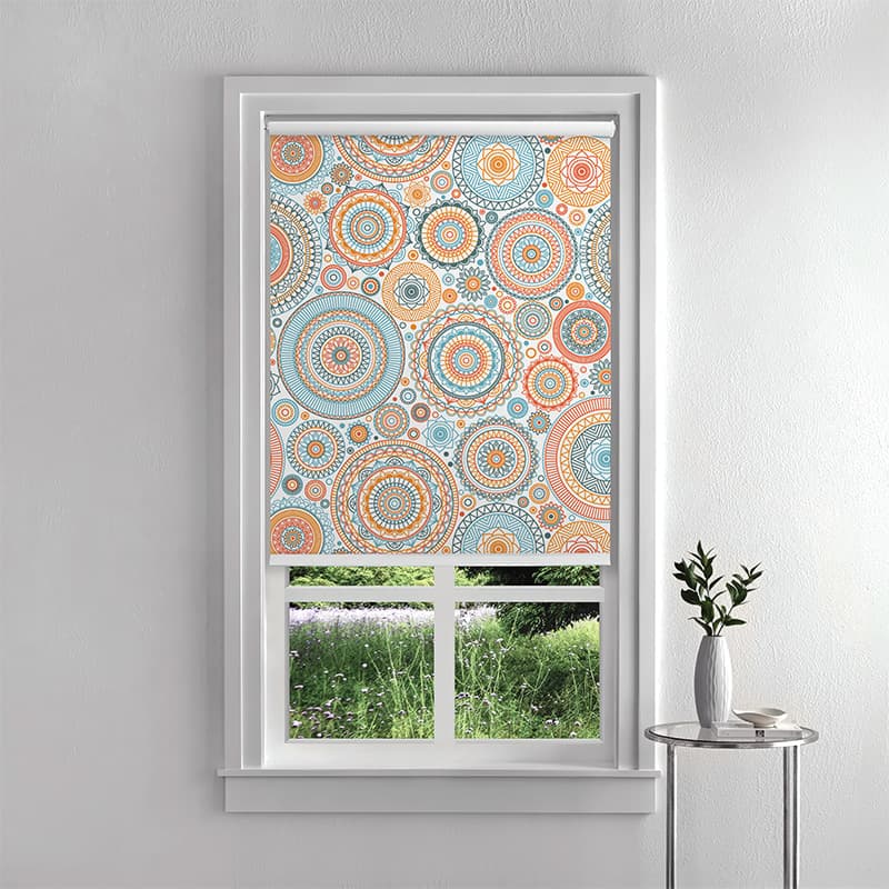 Traditional Mandala Roller Blinds pattern detail