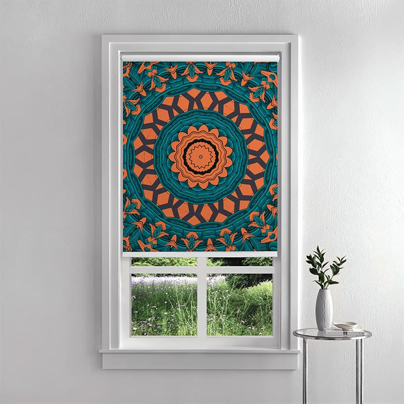 Modern Mandala Design Roller Blinds pattern detail