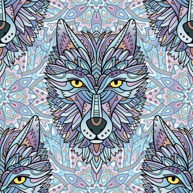 Wolf Art Roller Blinds pattern detail