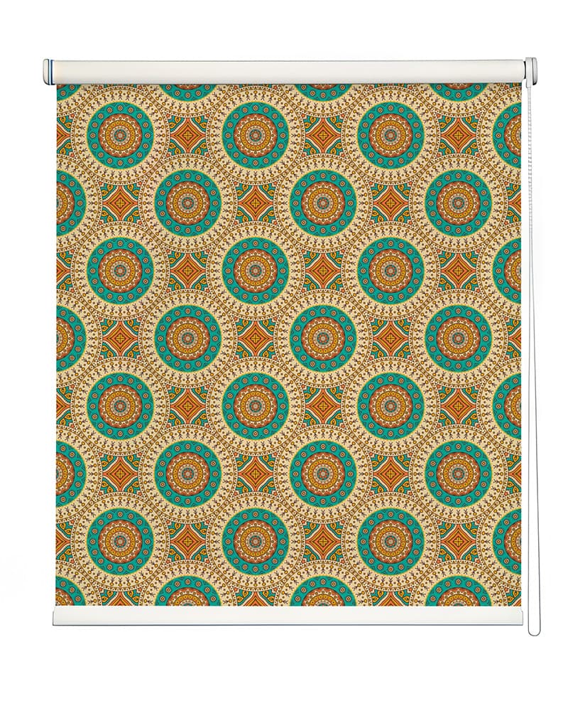 Decorative Mandala Roller Blind shown in a room