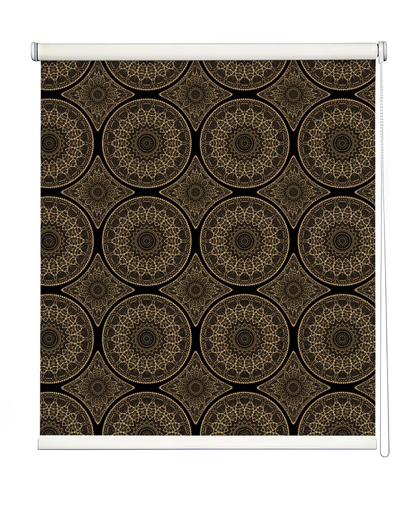 Opulent Mandala Art Roller Blinds shown in a room