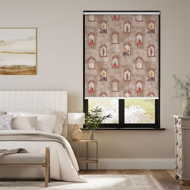 Aesthetic Indian Theme Roller Blinds pattern detail