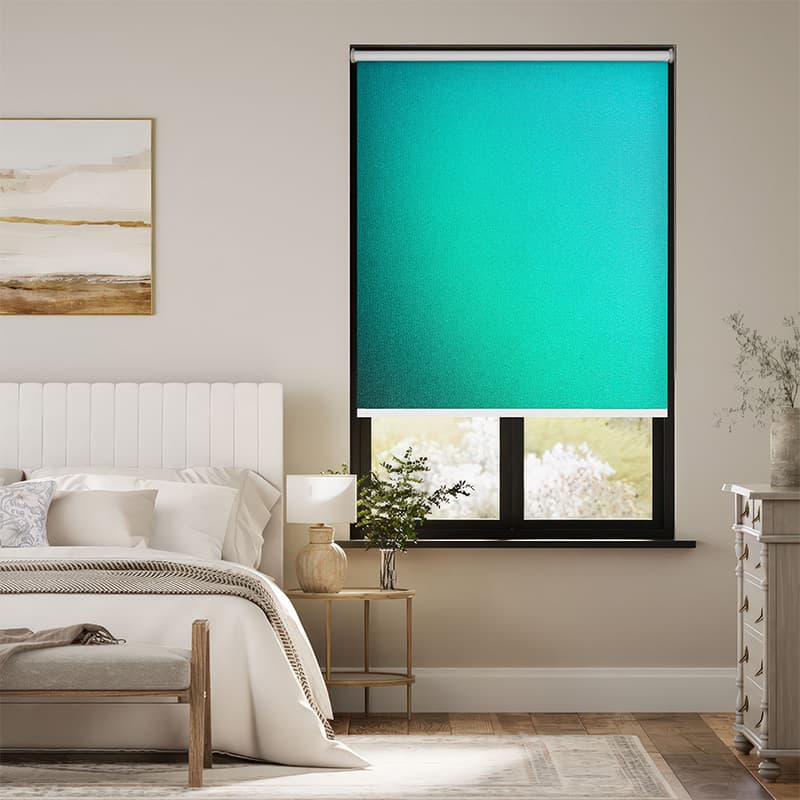 Lagoon Gradient Teal Roller Blind pattern detail