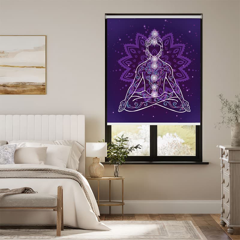 Chakra Meditation Design Roller Blind pattern detail