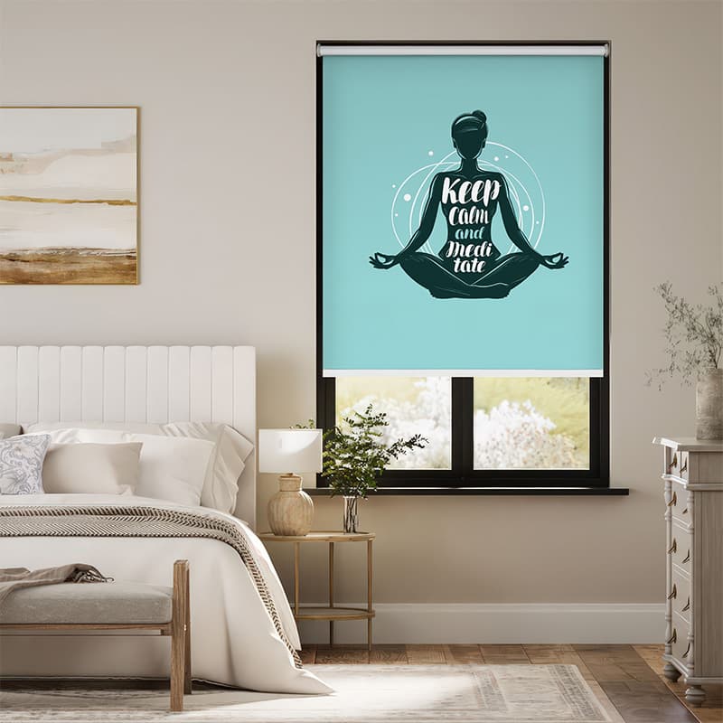 Calm Mind Meditation Roller Blind pattern detail