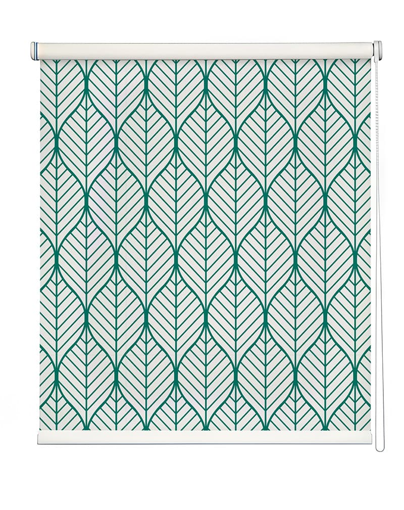 Zen Foliage Inside Roller Blind shown in a room