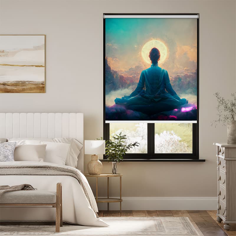 Cosmic Meditation Scene Roller Blind pattern detail