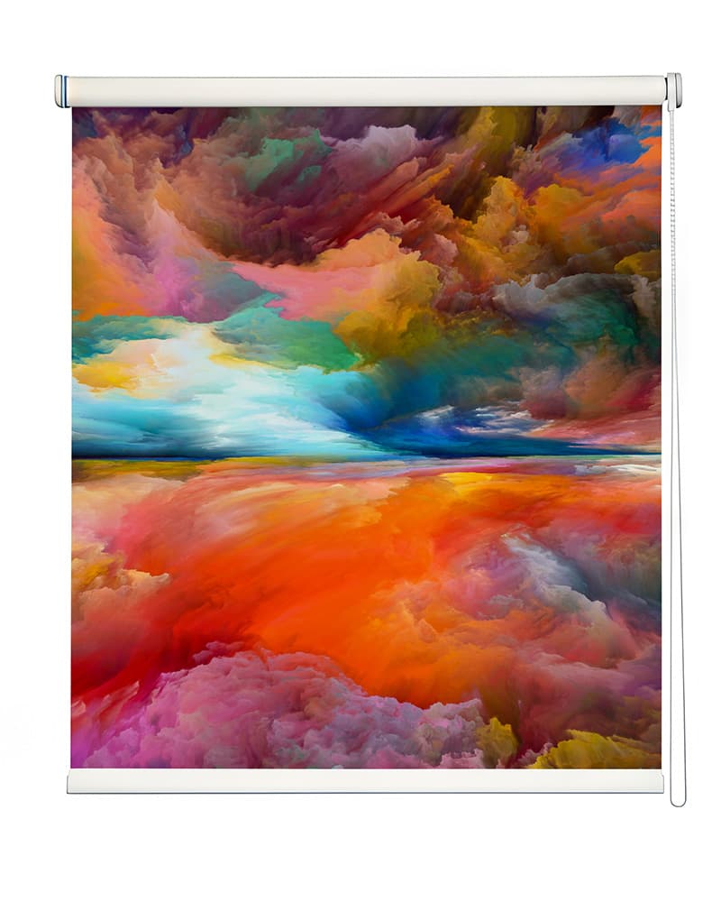 Prismatic Twilight Inside Roller Blind shown in a room