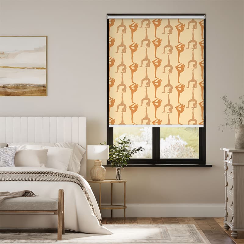 Abstract Yoga Figure Window Roller Blind pattern detail
