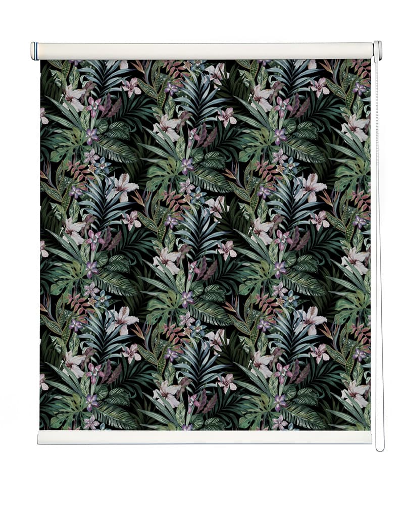 Modern Botanical Window Roller Blind shown in a room