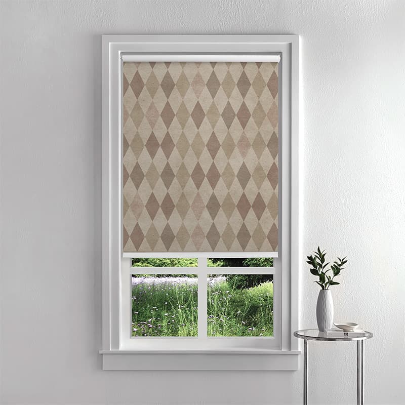 Cappuccino Lattice Shade Roller Blind pattern detail