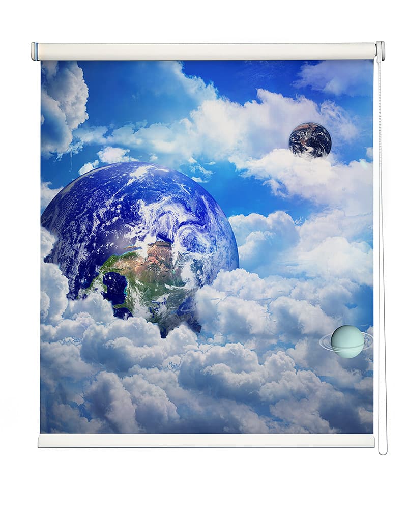 Planetarium Sky Shade Roller Blind shown in a room