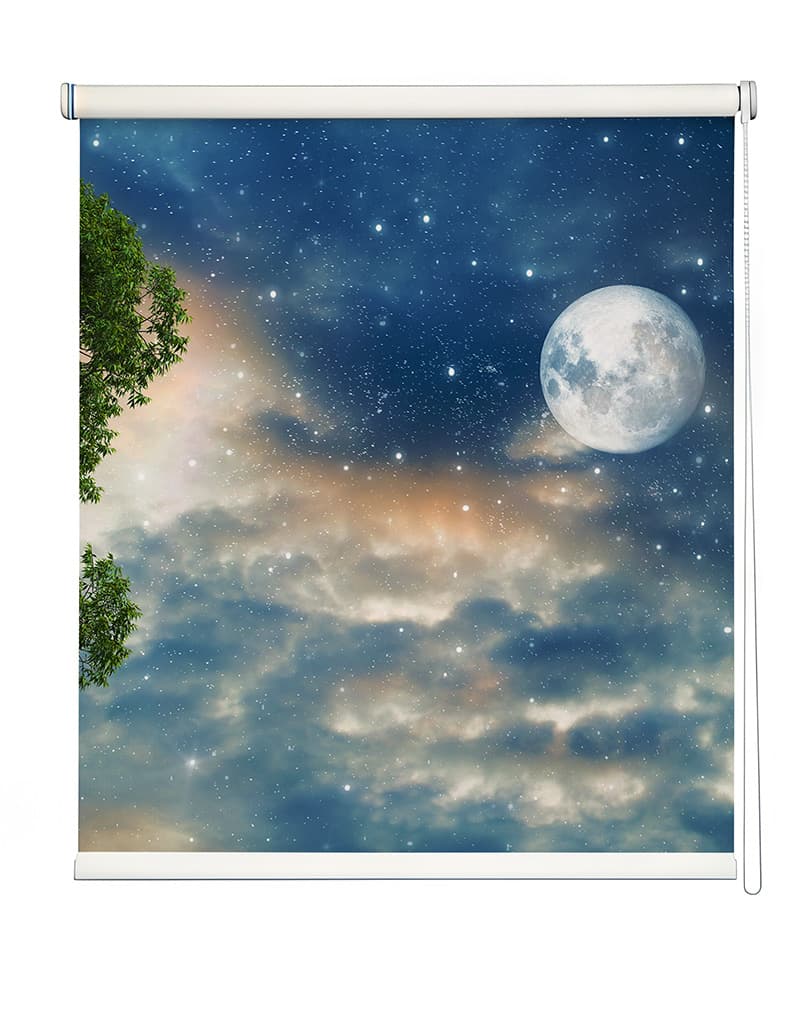 Starry Night Whisper Roller Blind shown in a room