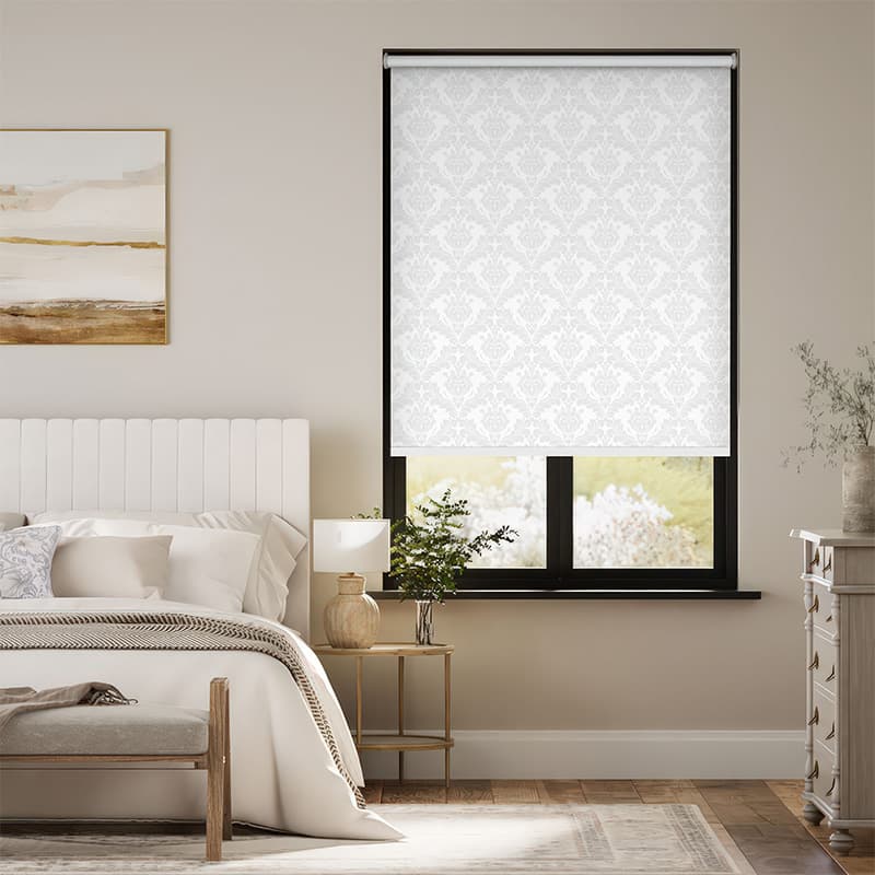 Sophisticated Off-White Roller Blind pattern detail