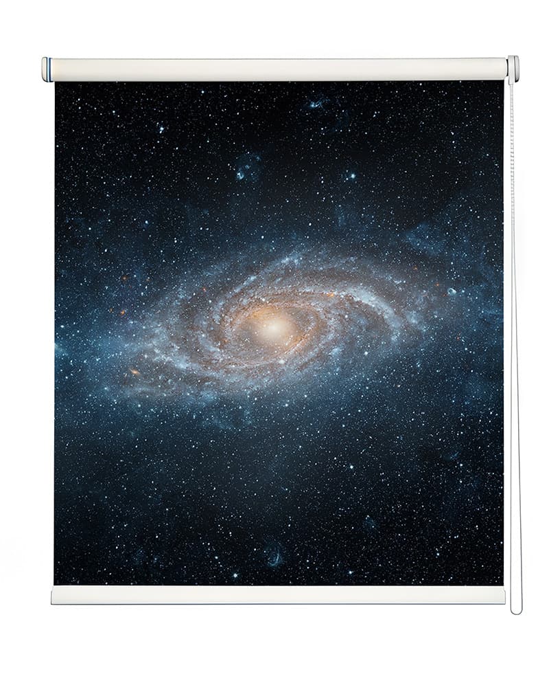 Cosmic Vortex Roller Blind shown in a room
