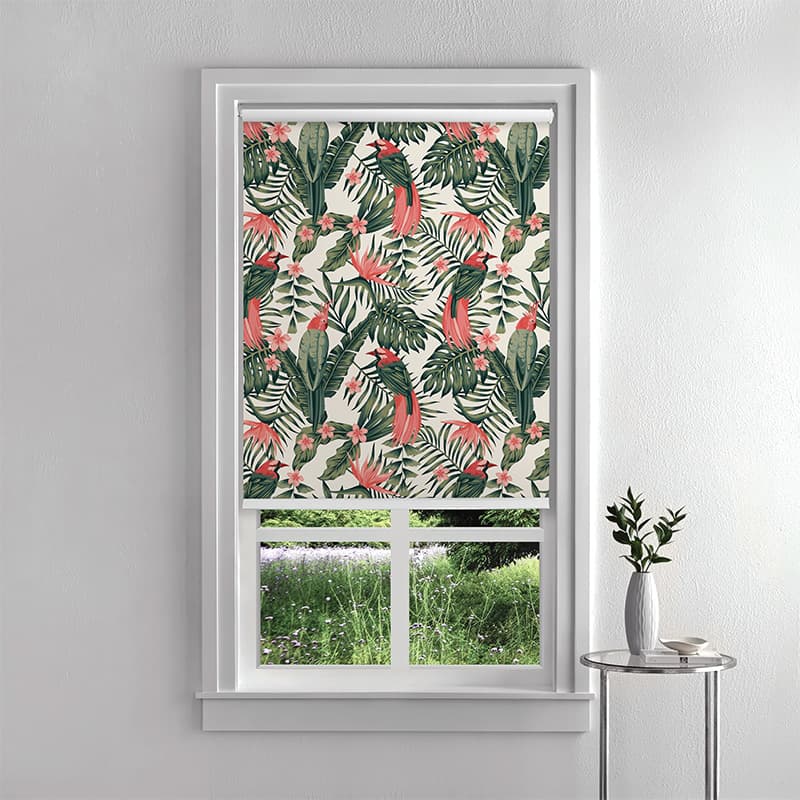 Soft Floral Veil Roller Blind pattern detail