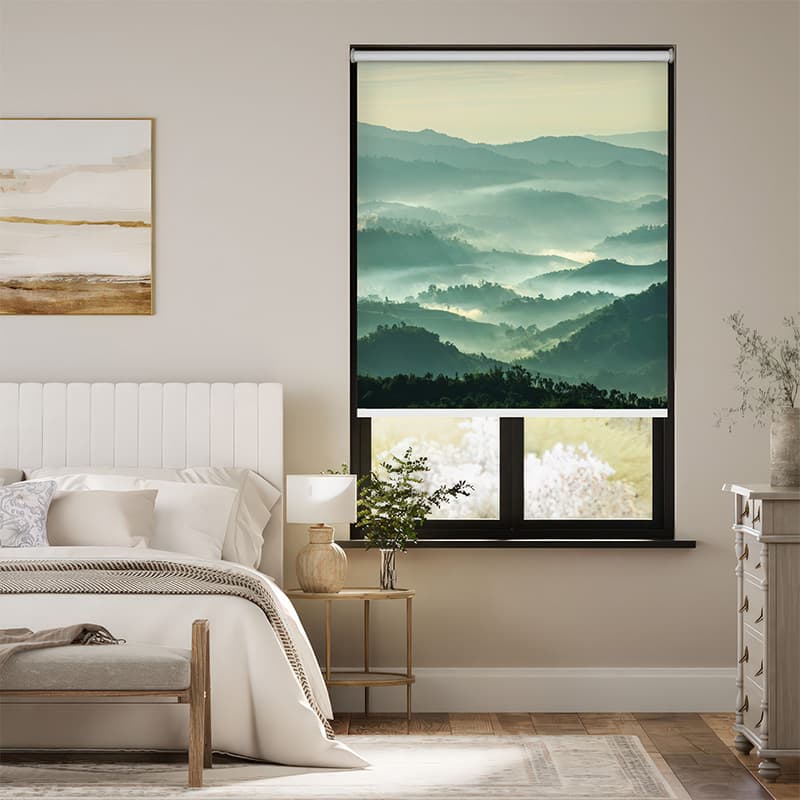 Misty Mountain Peaks Roller Blind pattern detail