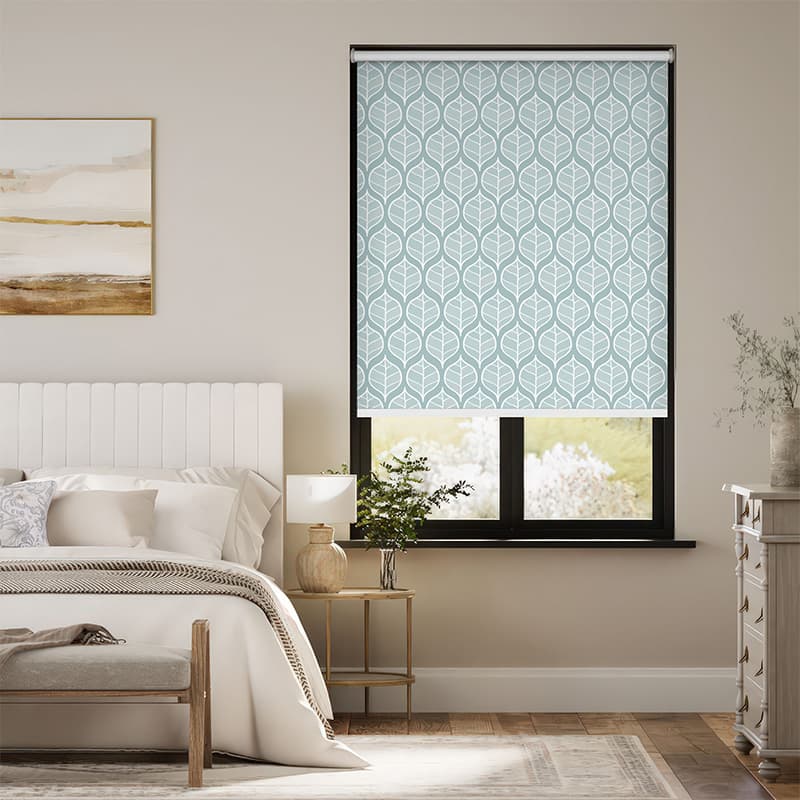 Tranquil Leaf Pattern Roller Blind pattern detail