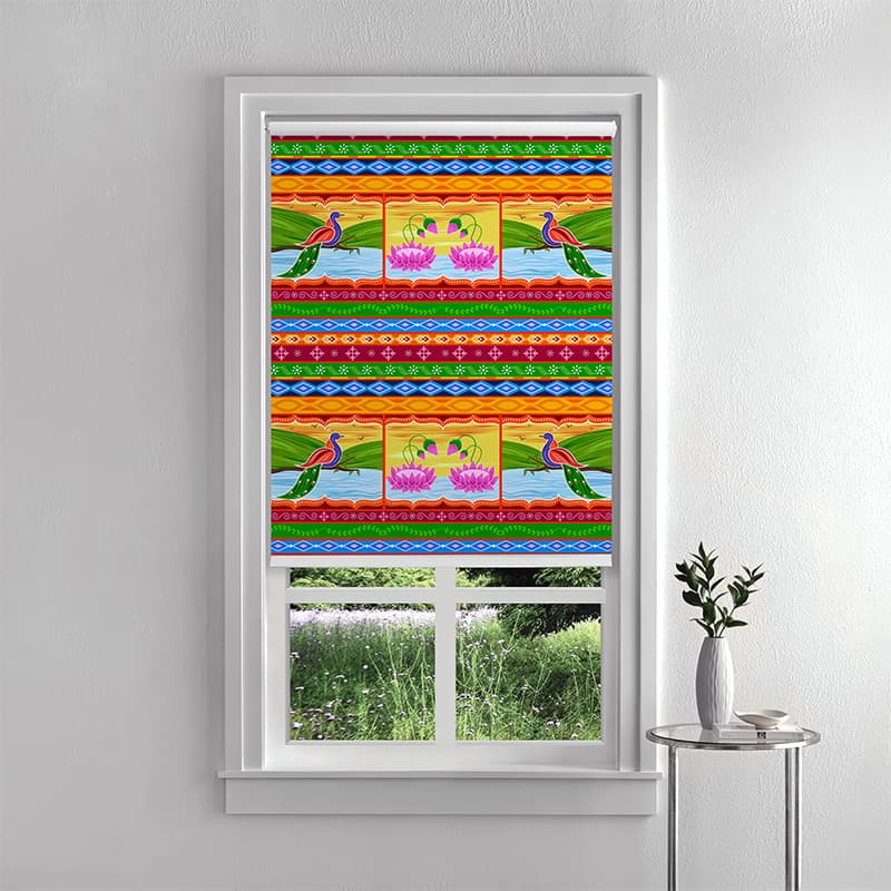 Beautiful Truck Art Style Inside Roller Blind pattern detail
