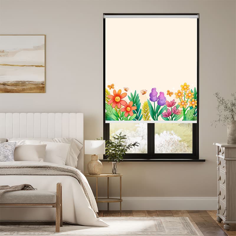Whimsical Garden Roller Blind pattern detail
