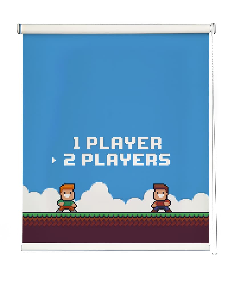 Minecraft Game Style Roller Blind shown in a room
