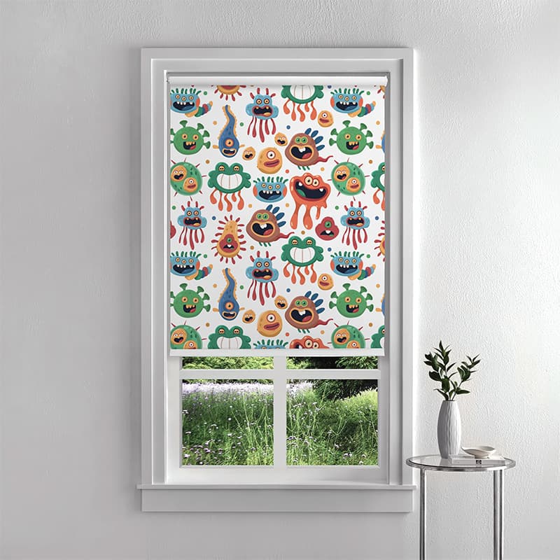 Cute Bacterias Roller Blinds pattern detail