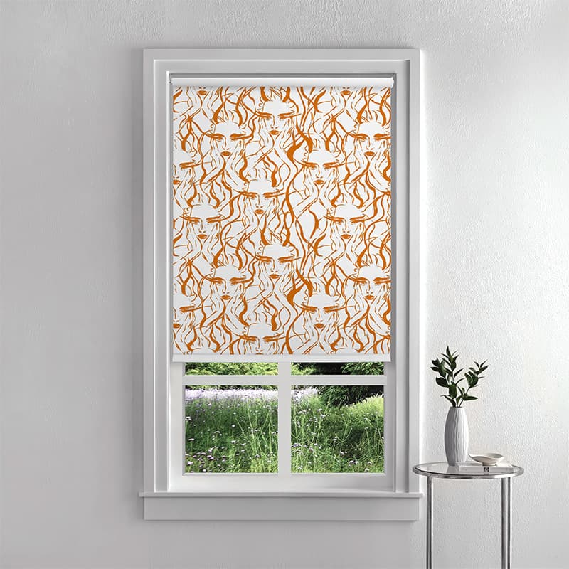 Elegant Face Pattern Roller Blind pattern detail