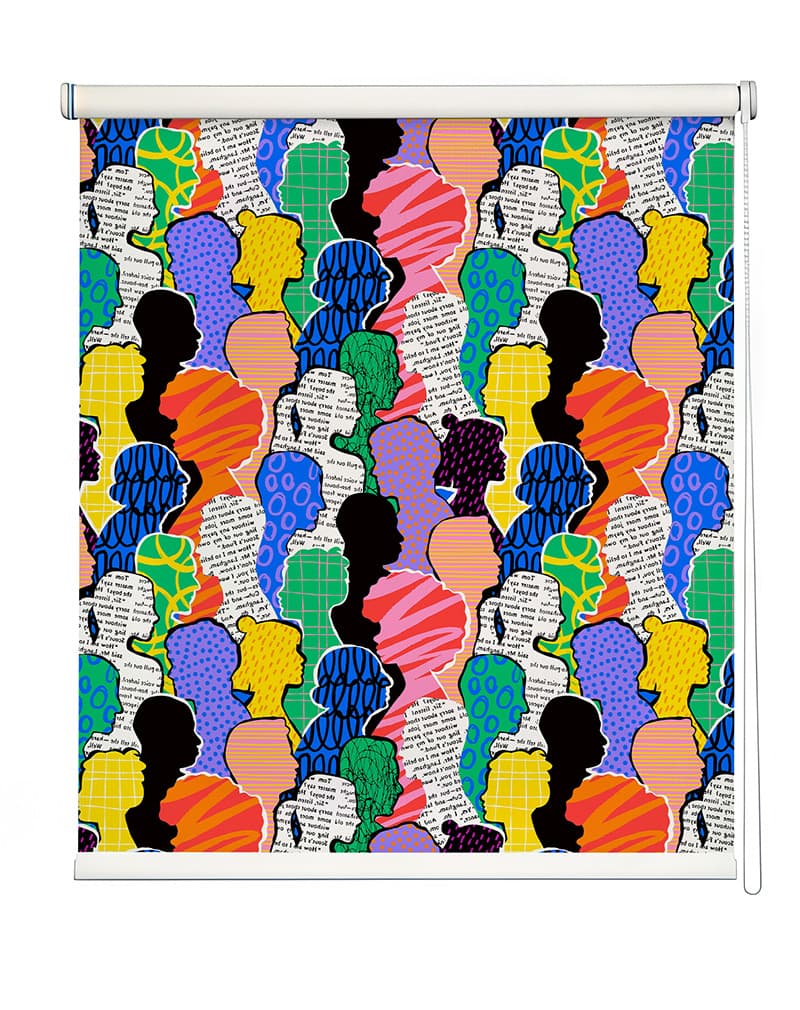 Diversity Roller Blind shown in a room