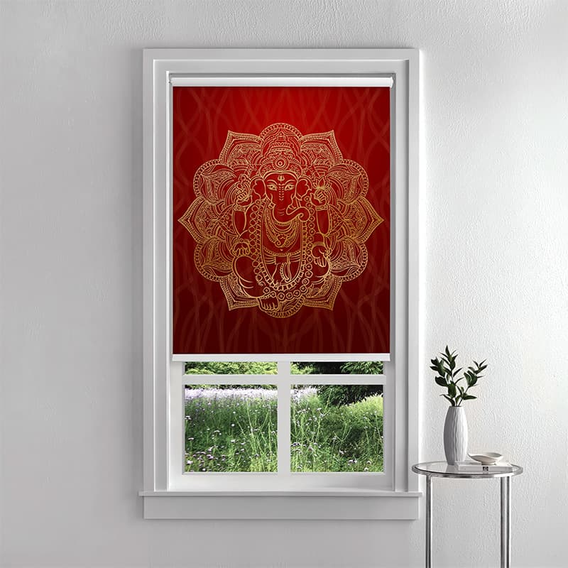 Opulent Ganeshji Roller Blind pattern detail